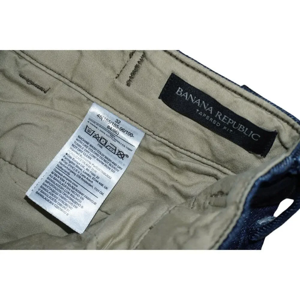 Banana Republic Denim Utility Cargo Pants – Size 32 – Tapered Fit Workwear Jeans